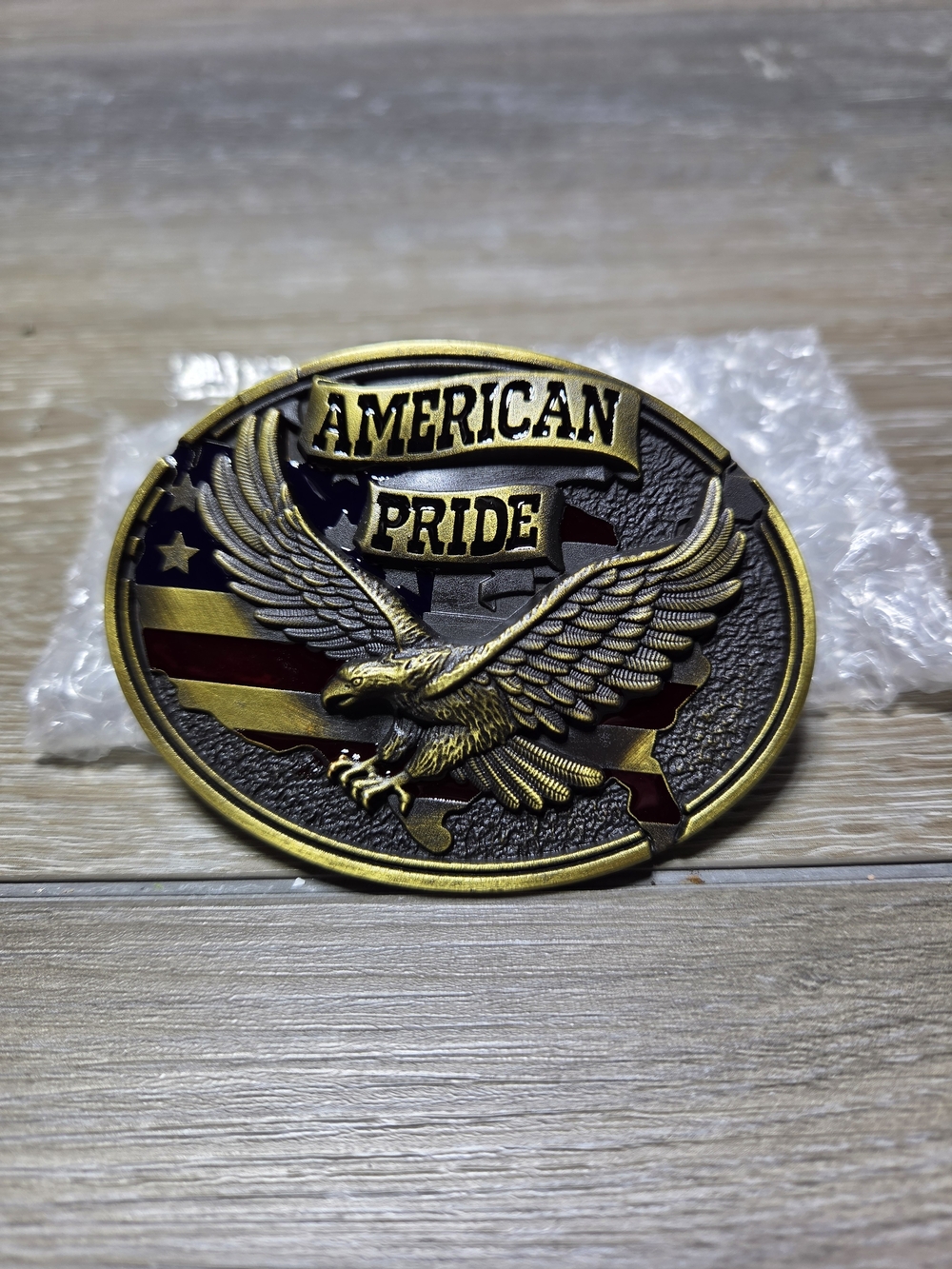 American Pride Bald Eagle USA Flag Patriotic Metal Belt Buckle